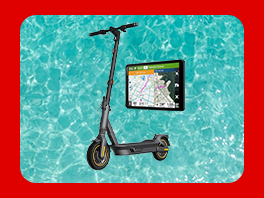 Trotinette électrique, action cam & navigation