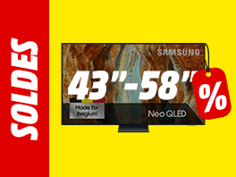 TV moyennes :  40" jusqu'à 58"