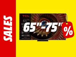 Large televisions: 65" and up to 75''