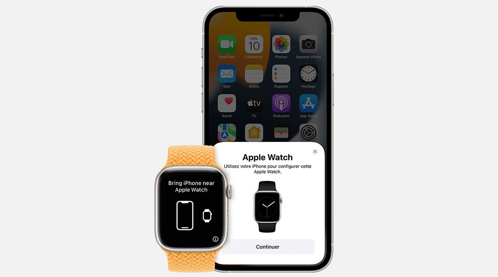Étape 1 : approche ton Apple Watch de ton iPhone