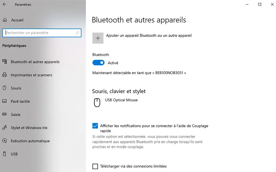 Active le Bluetooth sur ton ordinateur portable et tes écouteurs