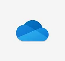 Nuage bleu stylisé sur fond blanc uni, suggérant le stockage ou l'informatique en nuage. Couleurs vives et design simple.
