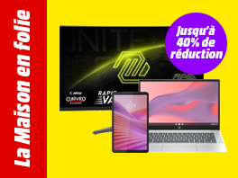Jusqu'à 40% de réduction sur les PC portables, tablettes, imprimantes & accessoires