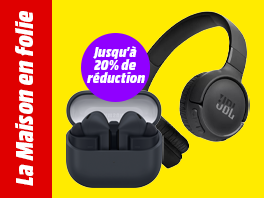 Jusqu'à 20% de réduction sur les casques audio & enceintes portables 