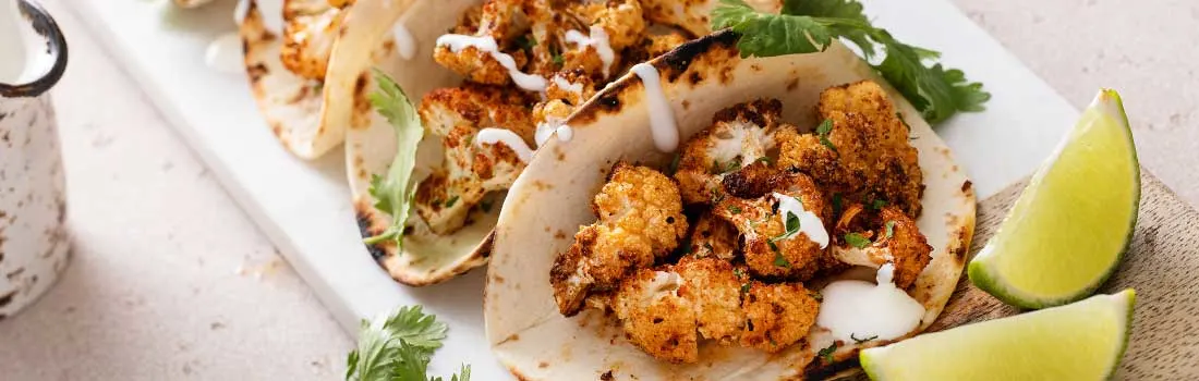 Taco’s met bloemkool uit de airfryer