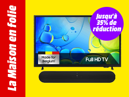 Jusqu’à 35 % de réduction sur les télévisions & barres de son 