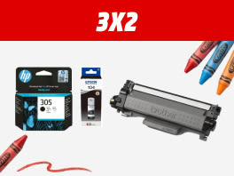 3x2 en cartuchos y tóners