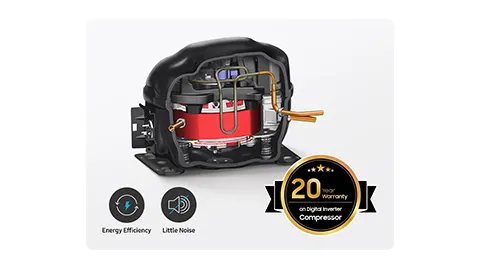 Compresor Digital Inverter, 20 años de Garantía