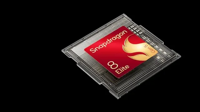 Procesador Snapdragon sobre fondo negro