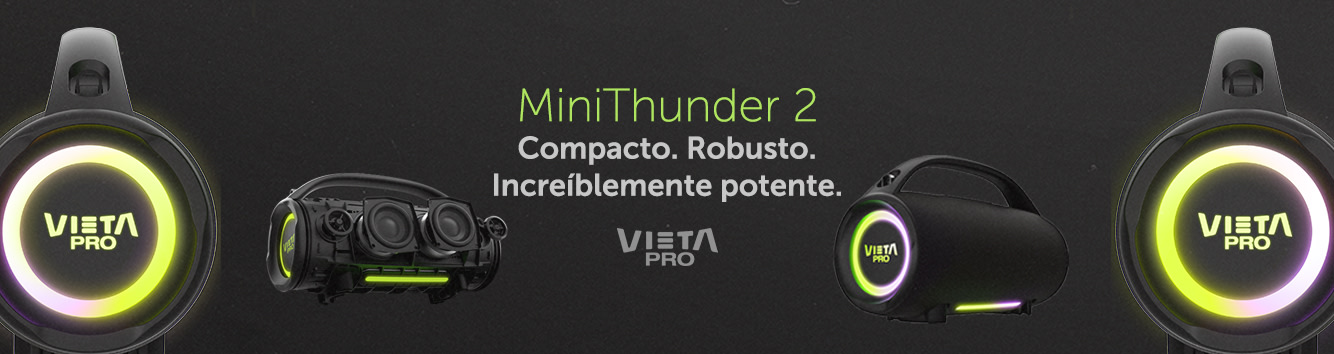 MiniThunder 2 Vieta Pro. Altavoz inalámbrico. Compacto. Robusto. Increíblemente potente.