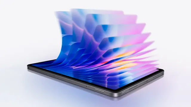 Redmi Pad 2 con pantalla fluida de 90 Hz mostrando capas en movimiento