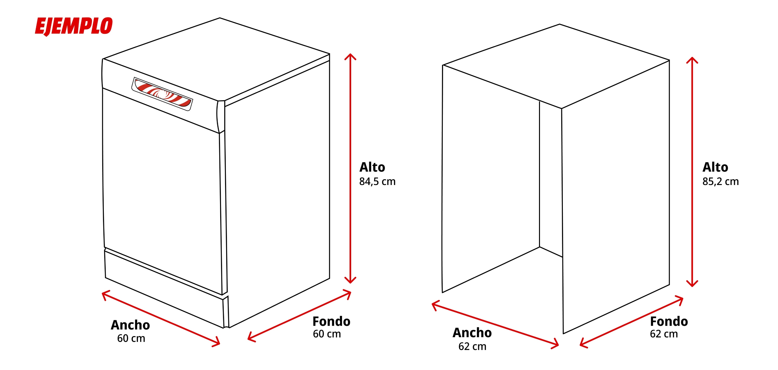 Lavavajillas de libre instalación: 