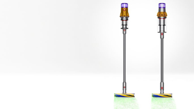 Aspirador escoba | Dyson V12 Slim absolute, 150 W, 0.35 l, 2.2 kg, 60 min,  Pantalla LCD, 3 Niveles, 6 accesorios, Níquel