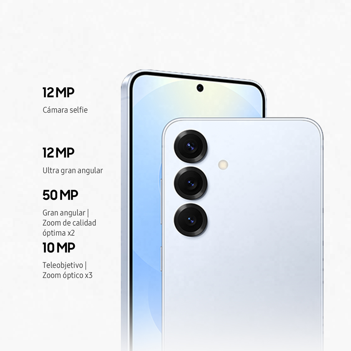 Cámaras de 50MP y 12MP