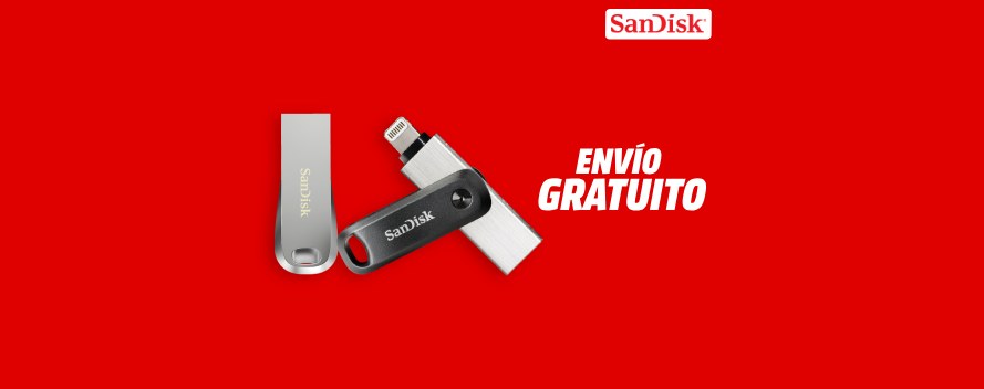 Envío gratis en USB SanDisk (Hasta 30/04)