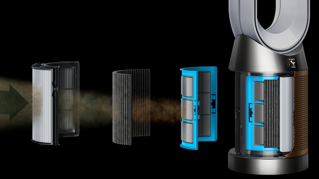 Ventilador de torre | Dyson TP09 Purifier Cool™ Formaldehyde, Purificador,  40 W, HEPA H13, WiFi, Oro