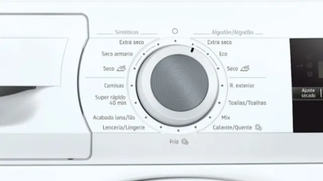 Detalle del selector de programas en el que se ve la posición Super rápido 40 minutos