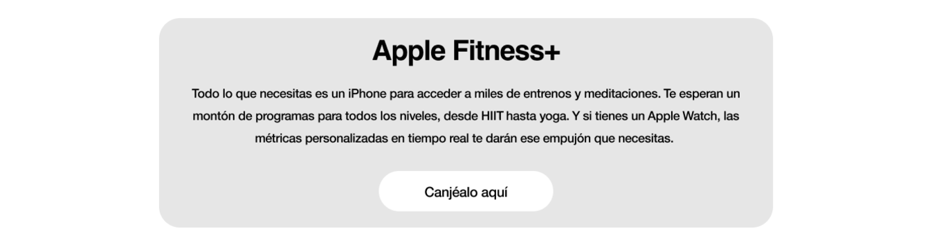 APPLE SERVICES -  FITNESS BTN