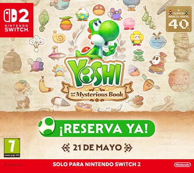 Carátula de Yoshi and the Mysterious Book para Nintendo Switch 2 con fecha de lanzamiento 21 de mayo