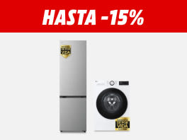 Hasta -15% en electrodomésticos