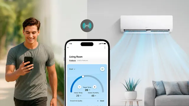 Control remoto del aire acondicionado desde el móvil con la app LG ThinQ para mantener la temperatura ideal en el hogar.