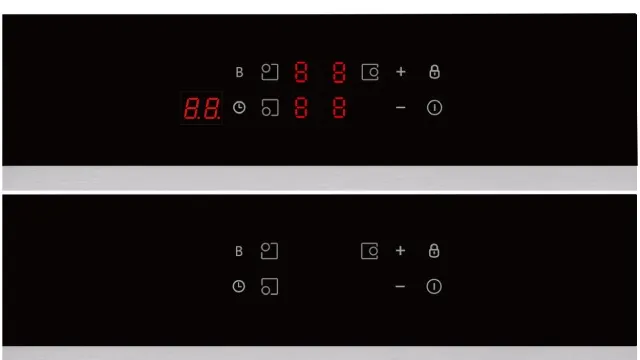 Comparación de panel de control encendido y apagado