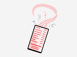 En la imagen aparece la ilustración de un smartphone del que sale un ticket, representando la factura de tus pedidos.