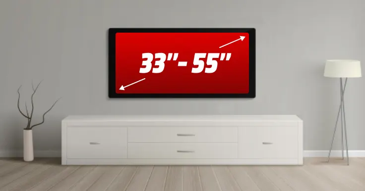 Televisores de 33 a 55 pulgadas