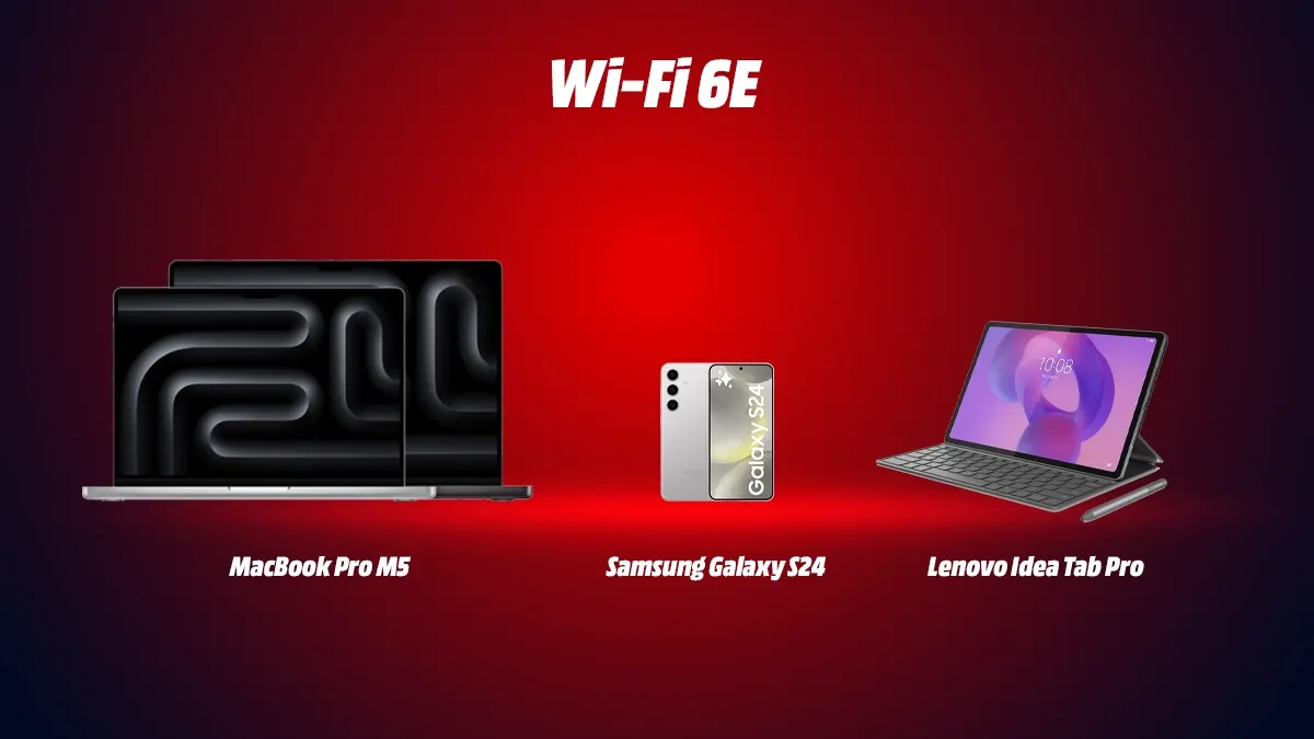 Wi-Fi 6E bulunan MacBook Pro M5, Samsung Galaxy S24 ve Lenovo Idea Tab Pro