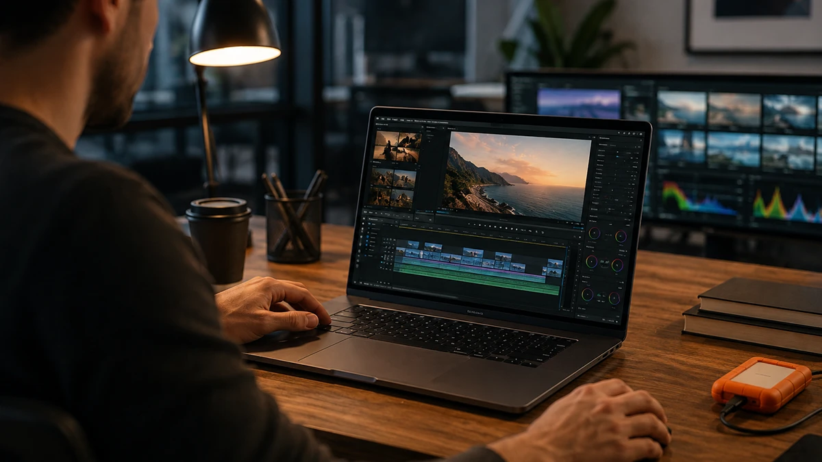 MacBook Pro kullanan bir kişi