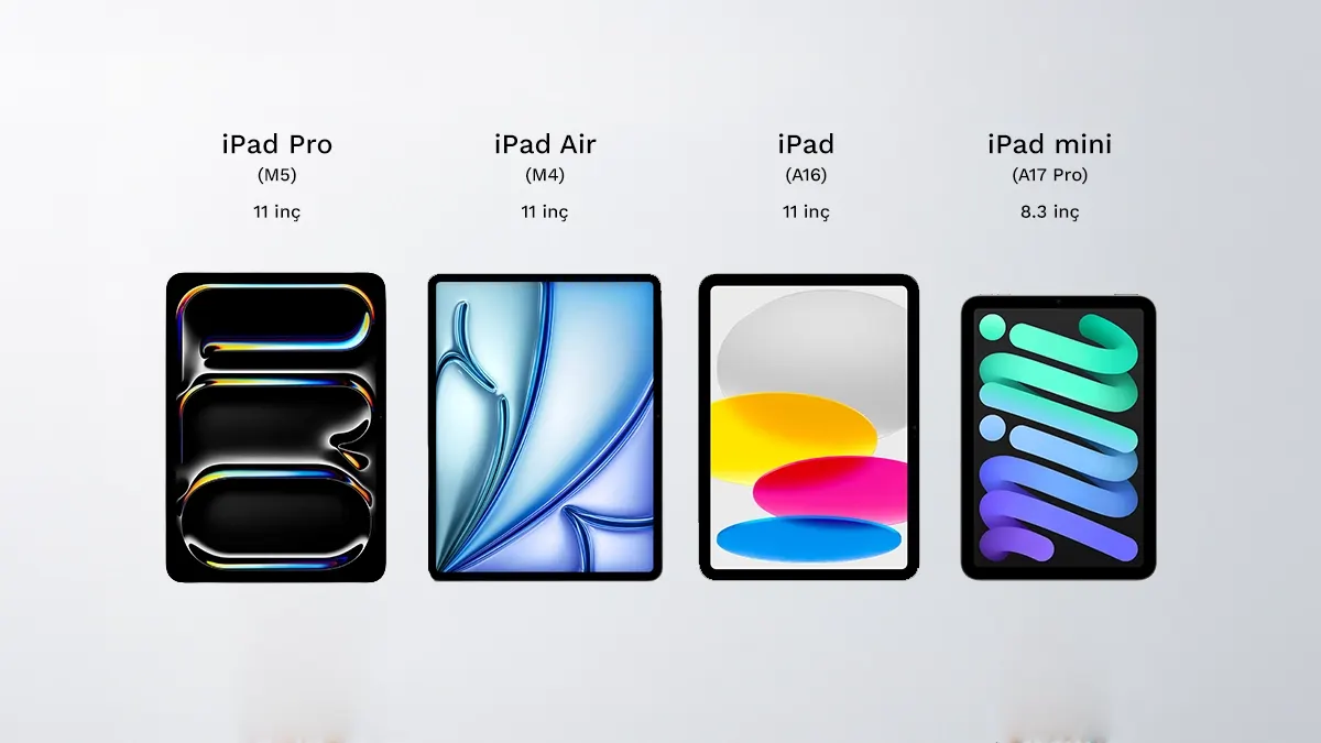 iPad Pro M5 vs iPad Air M4 vs iPad A16 vs iPad mini 7