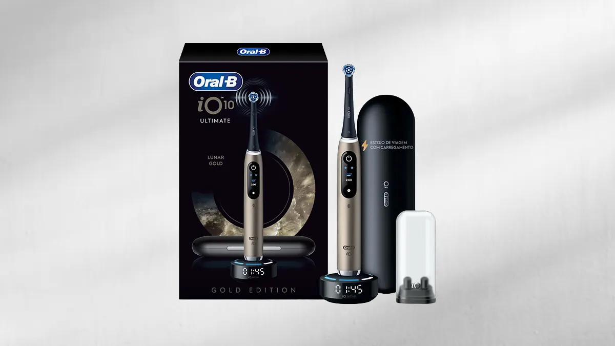 Oral-B iO 10 Şarjlı Diş Fırçası Gold, Manyetik Şarj ve Seyahat Kabı