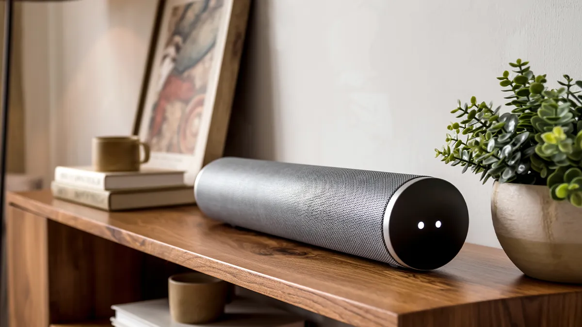 Kablosuz hoparlör evin salonunda