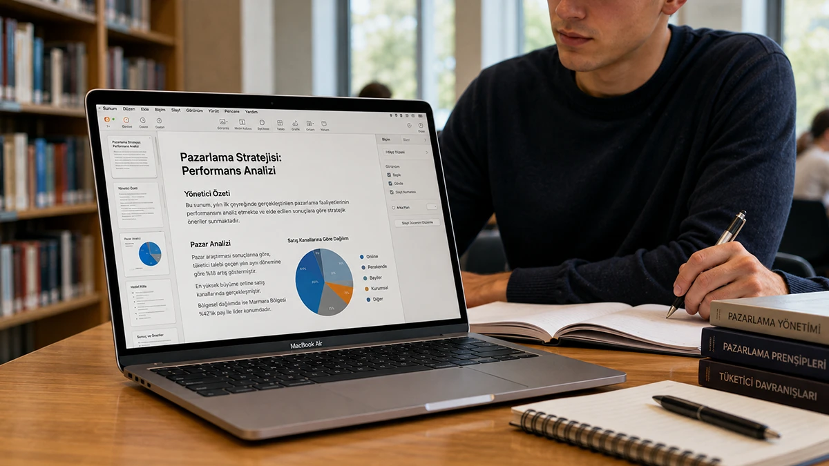 MacBook Air kullanan bir kişi