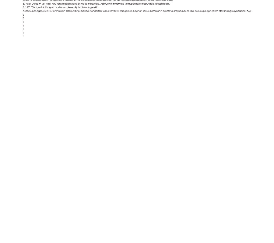 Beyaz arka plan üzerinde, bazı talimatlar içeren küçük, okunması zor bir metin bloğu bulunmaktadır.