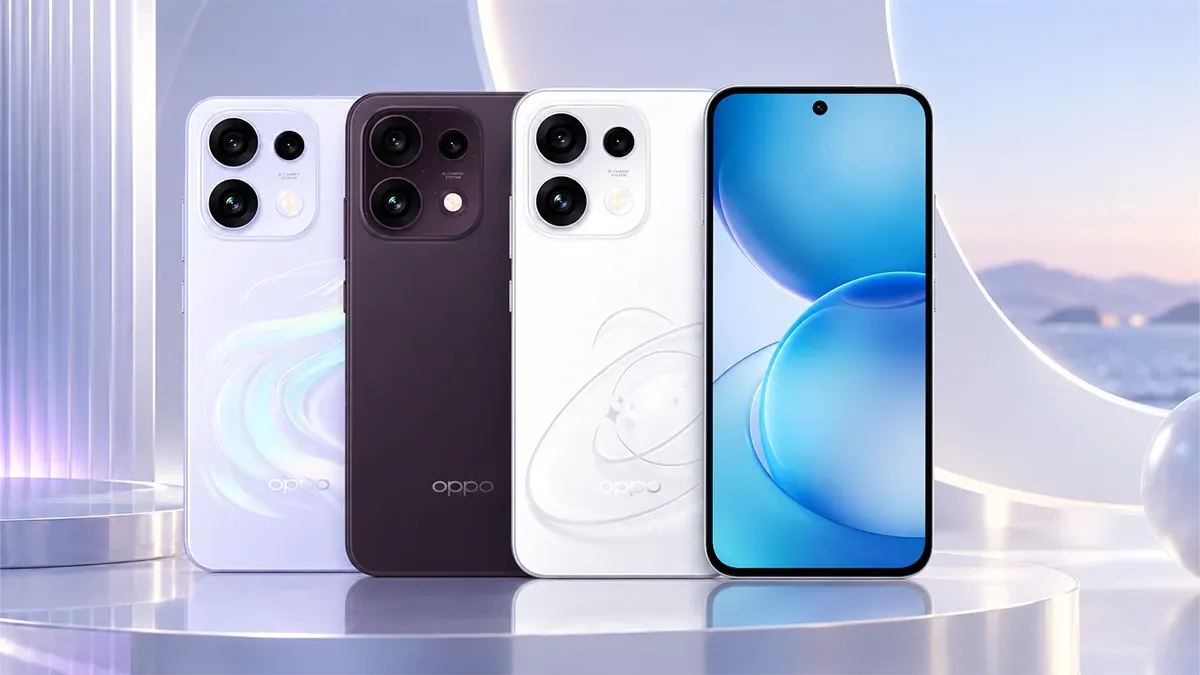 OPPO Reno16 F tasarım ve renk seçenekleri