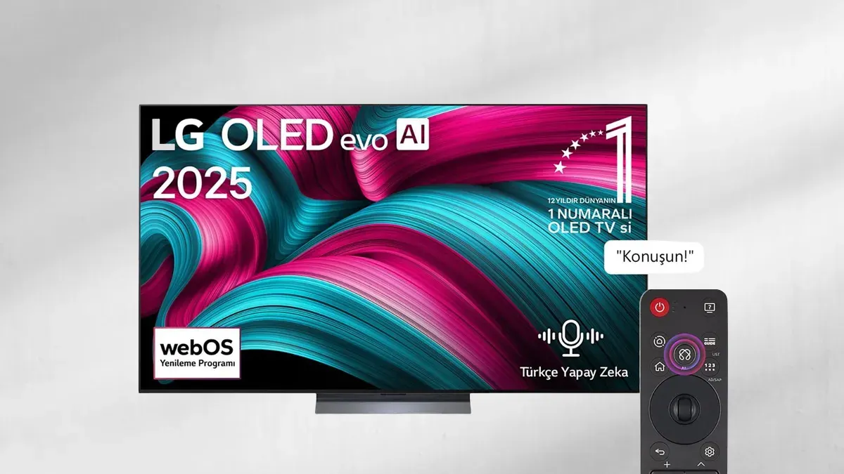 LG OLED65C54LA 65 inç 165 Ekran 4K Smart 144Hz AI Sihirli Kumanda Uydu Alıcılı webOS25 OLED evo TV