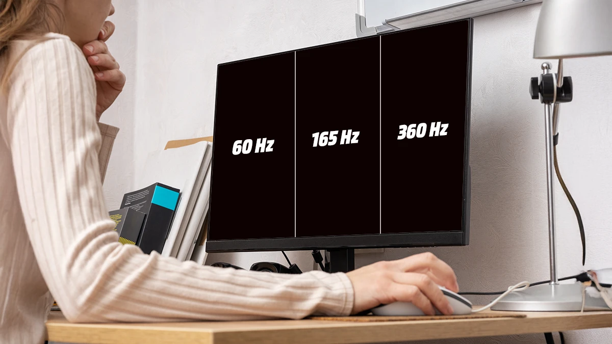 60 Hz, 165 Hz, 360 Hz ekran yenileme hızı karşılaştırma