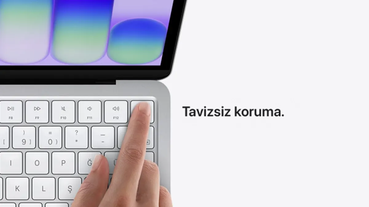 Apple MacBook Neo klavye, trackpad ve touch ID