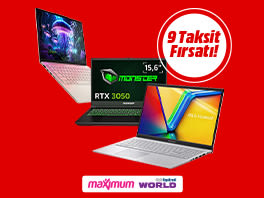 Seçili Notebooklarda 9 Taksit