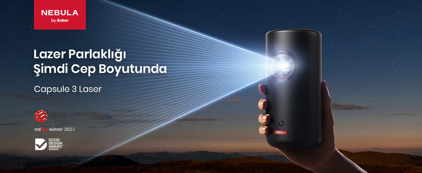 ANKER Nebula Capsule 3 Laser Akıllı Taşınabilir Projeksiyon Cihazı