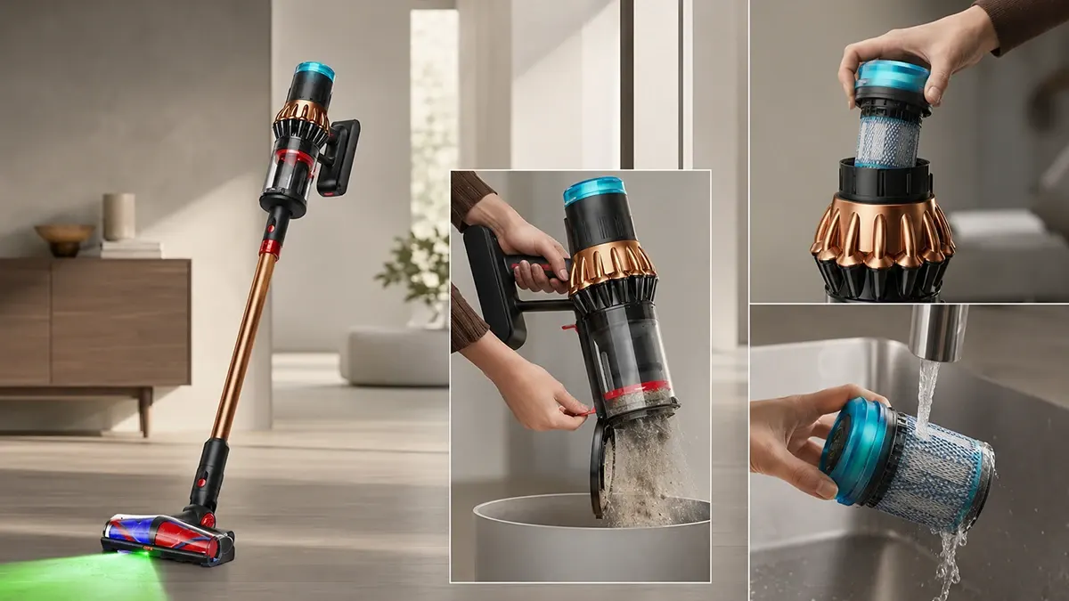 Dyson V16 Piston Animal - Filtre sistemi, toz haznesi ve bakım kolaylığı