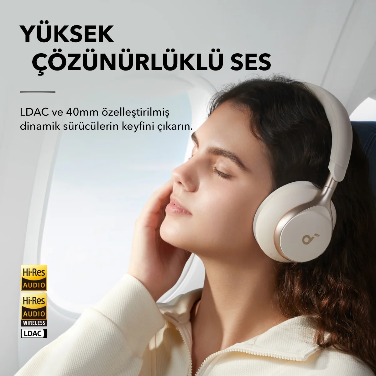 ANKER Space One Bluetooth Kulak Üstü Kulaklık Beyaz Fiyat