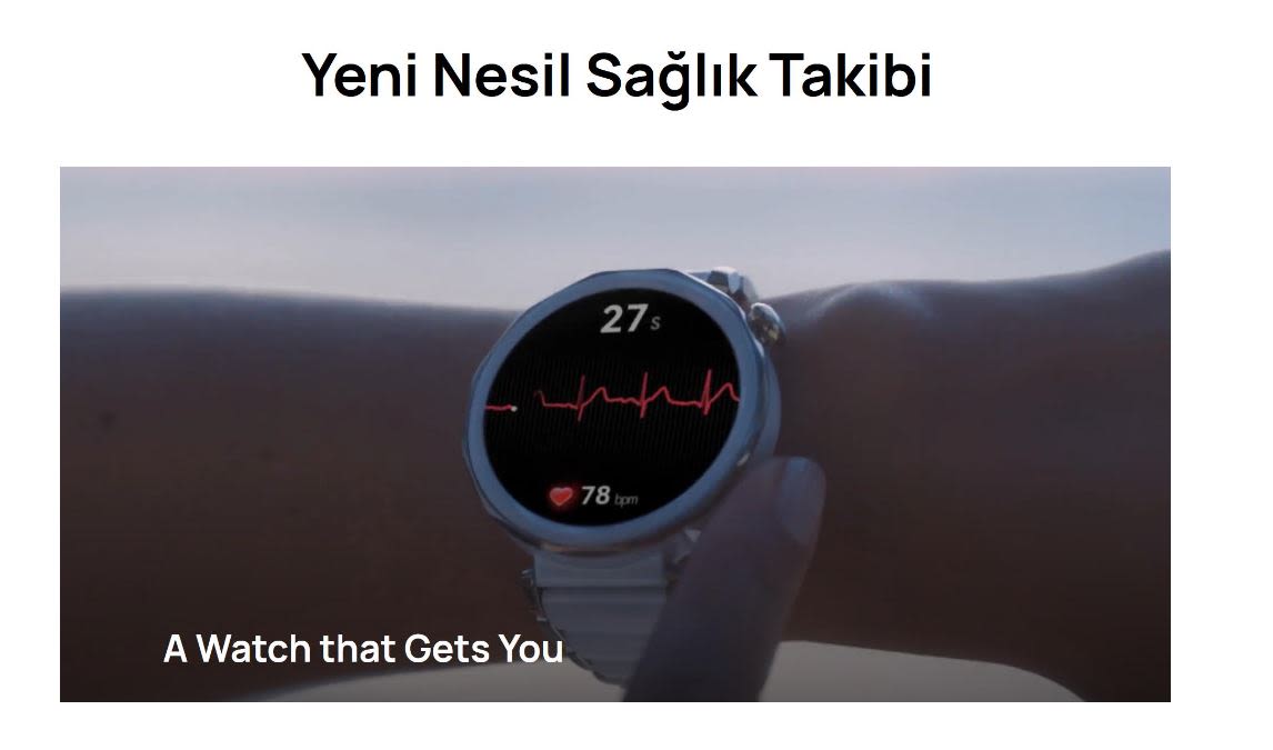 Gümüş renkli akıllı saat, ekranda kalp atışı grafiği, 27 saniye ve 78 bpm değerleri gösteriyor, insan bileğinde duruyor.