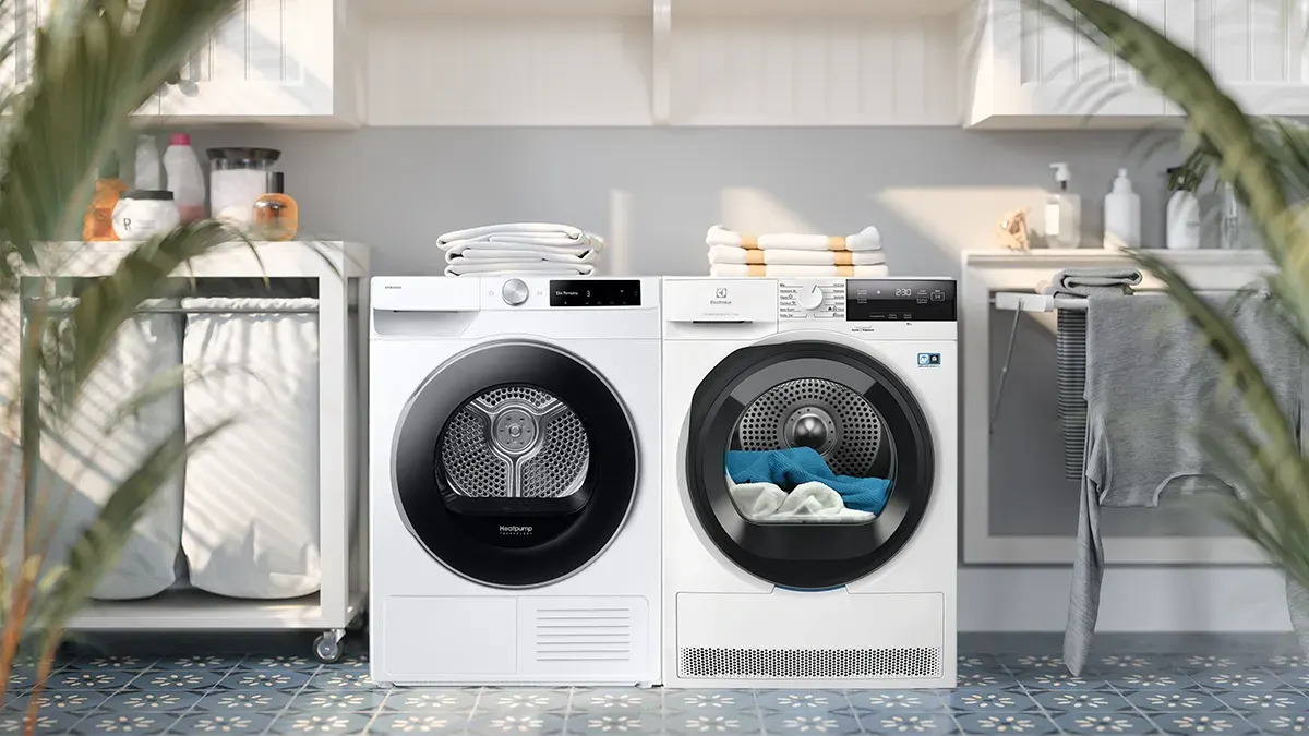 Kurutma makinesi çeşitleri, yoğuşmalı ve ısı pompalı kurutma makinesi yan yana.