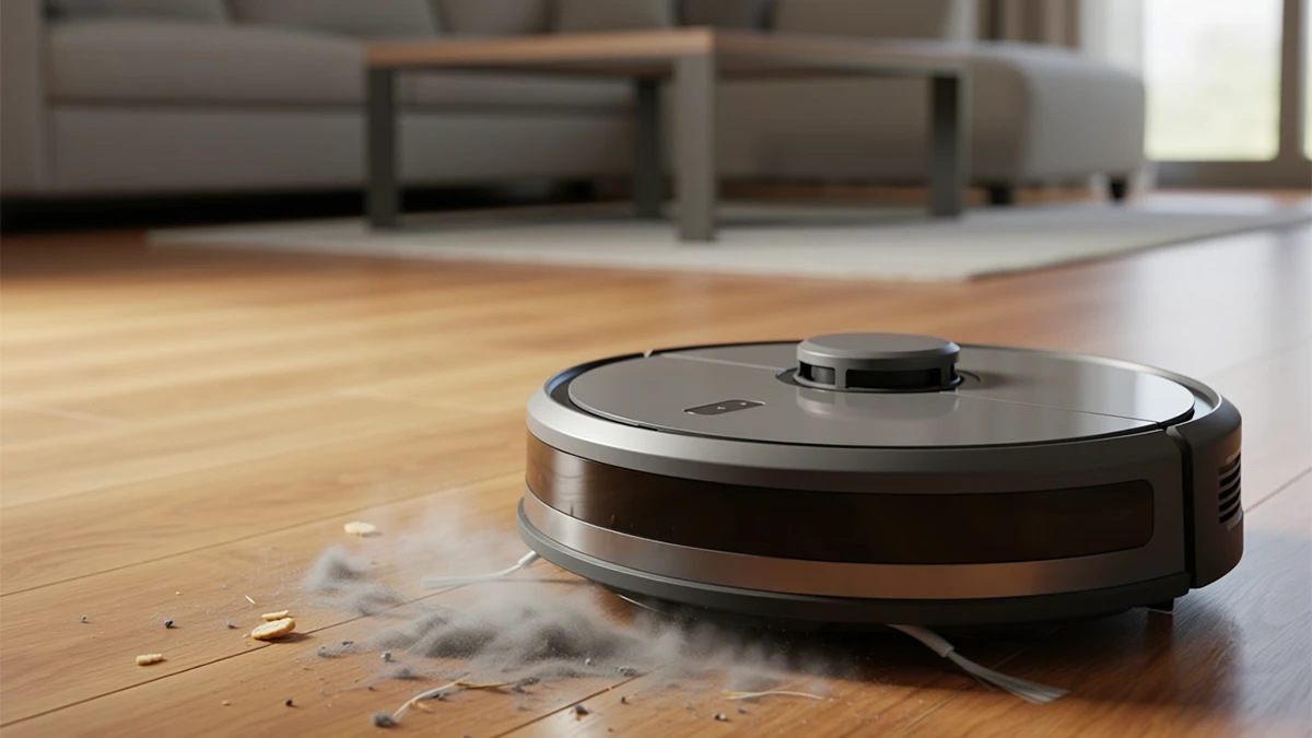 Yüksek emiş gücü ile evi süpüren robot süpürge