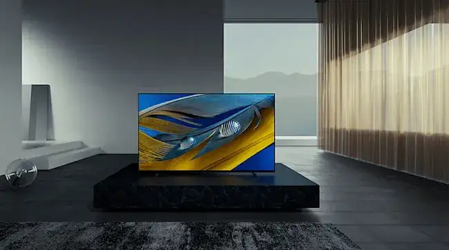 salonun ortasında oled tv 