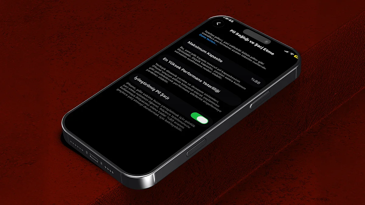 iPhone pil sağlığı öğrenme ekranı