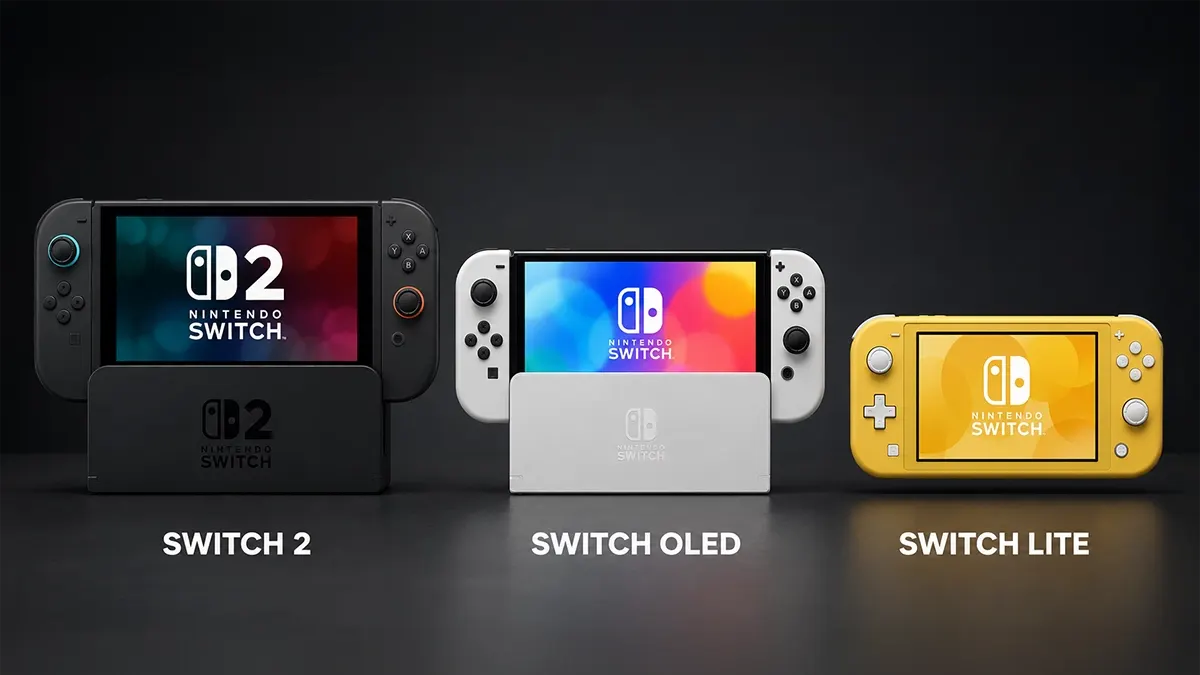 Nintendo Switch 2 vs Nintendo Switch OLED vs Nintendo Switch Lite