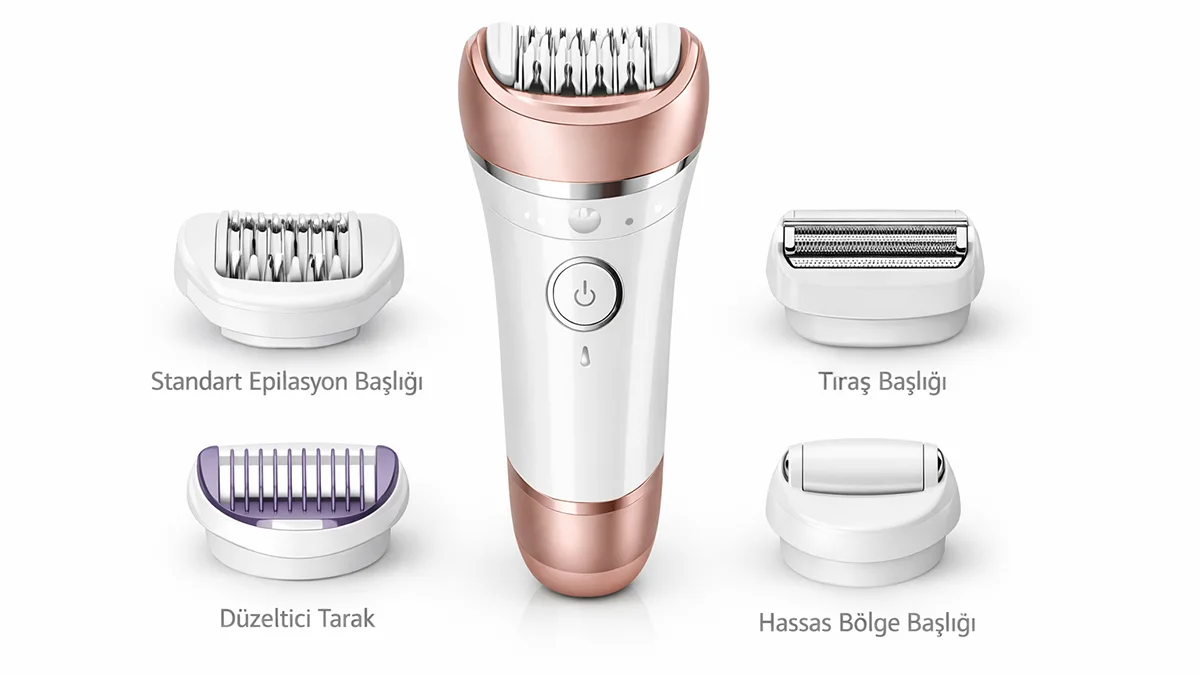 Epilatör başlıkları ve işlevleri